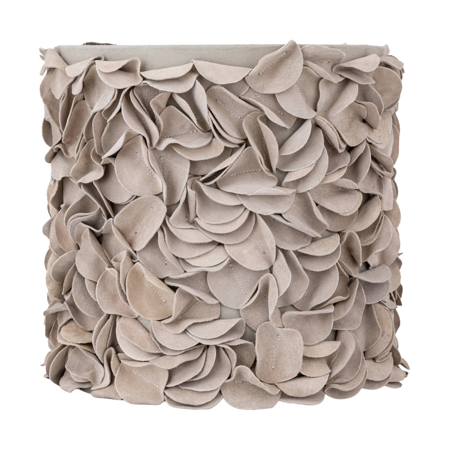 Nevo cream suede lampshade