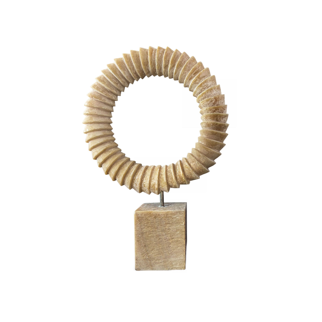 Alula dark onyx ribbed sculptural ornament tall