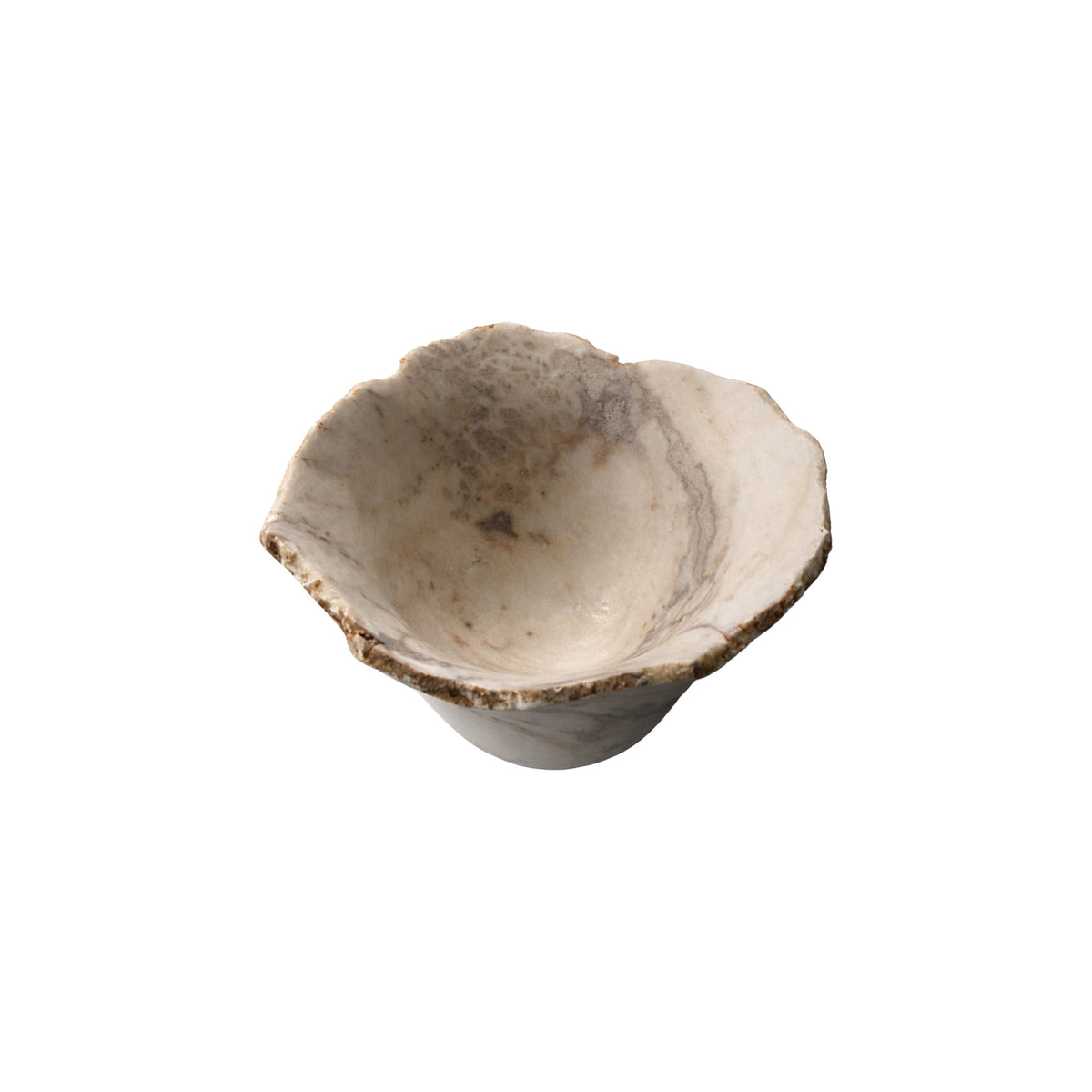Lea white onyx organic shaped bowl, large