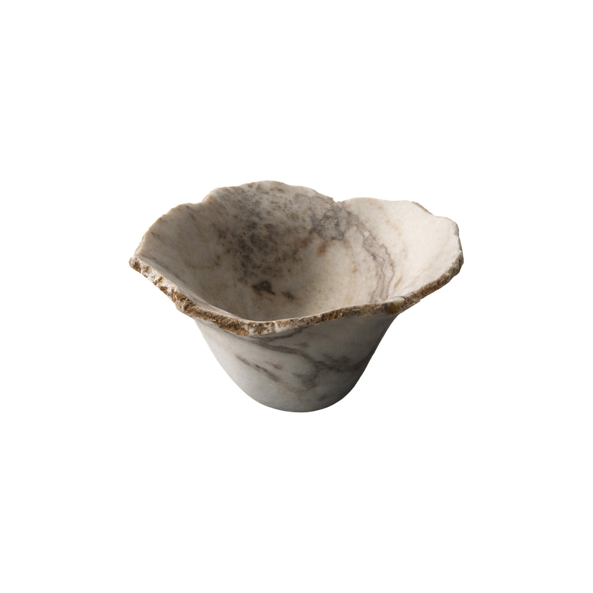 Lea white onyx organic shaped bowl, large