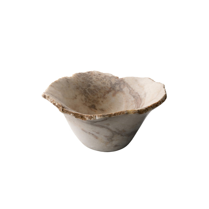 Lea white onyx organic shaped bowl, large
