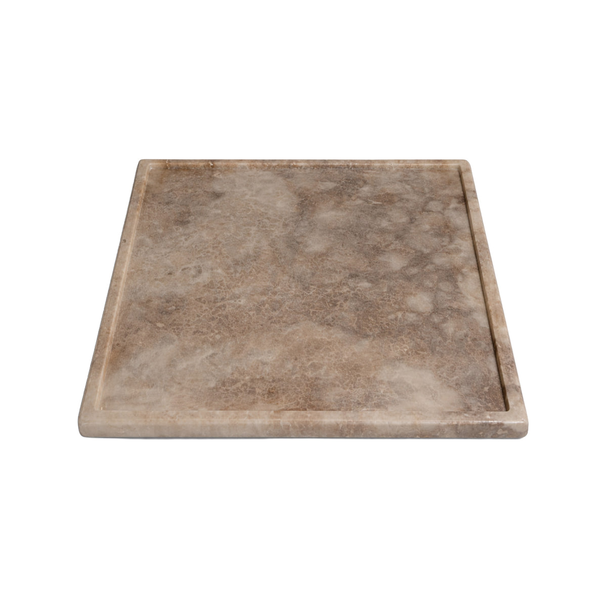 Scarlett white onyx square plate, large