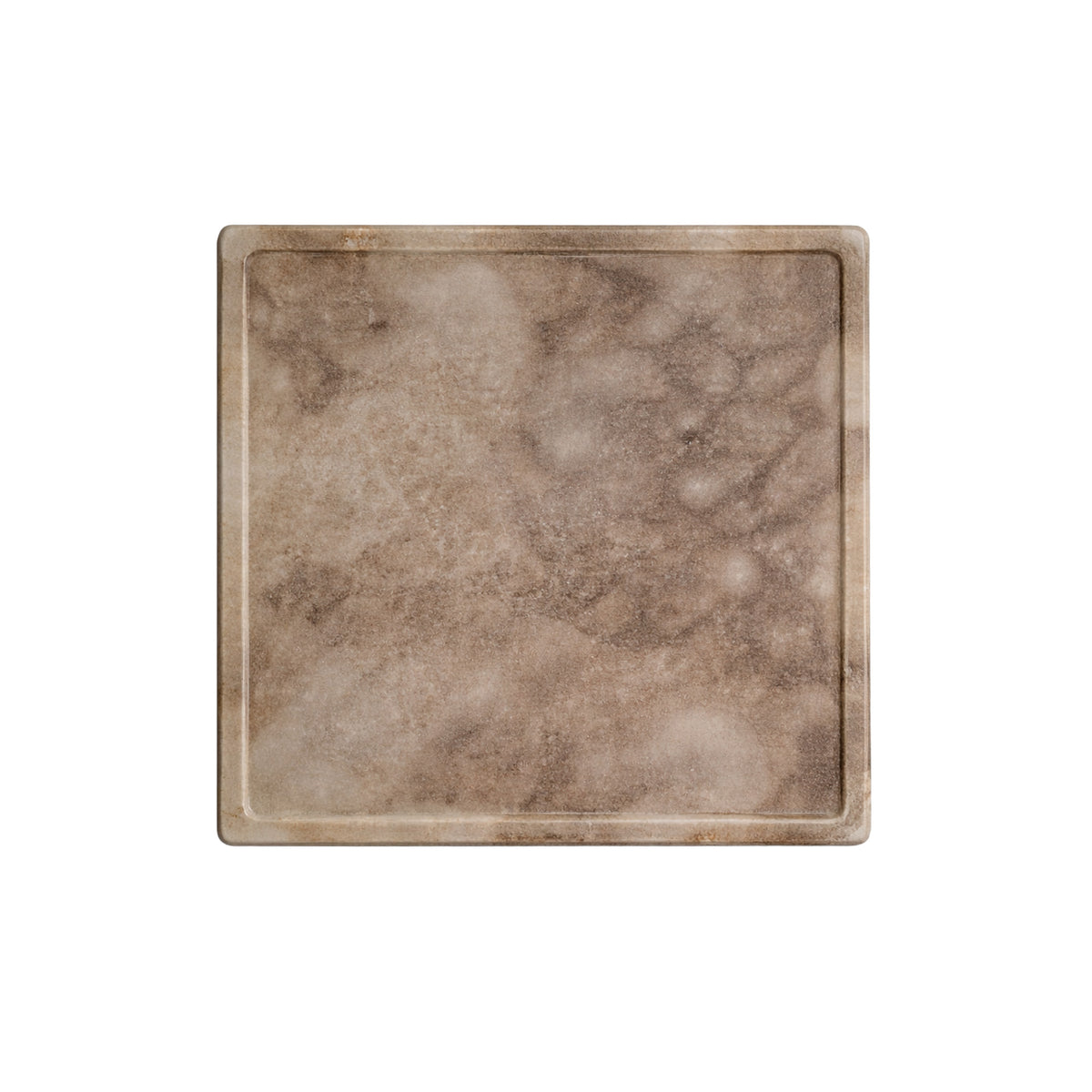 Scarlett white onyx square plate, large