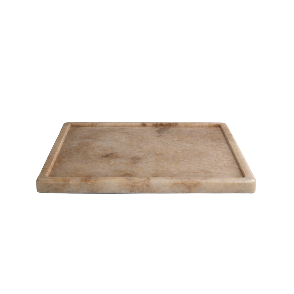 Scarlett white onyx square plate, large