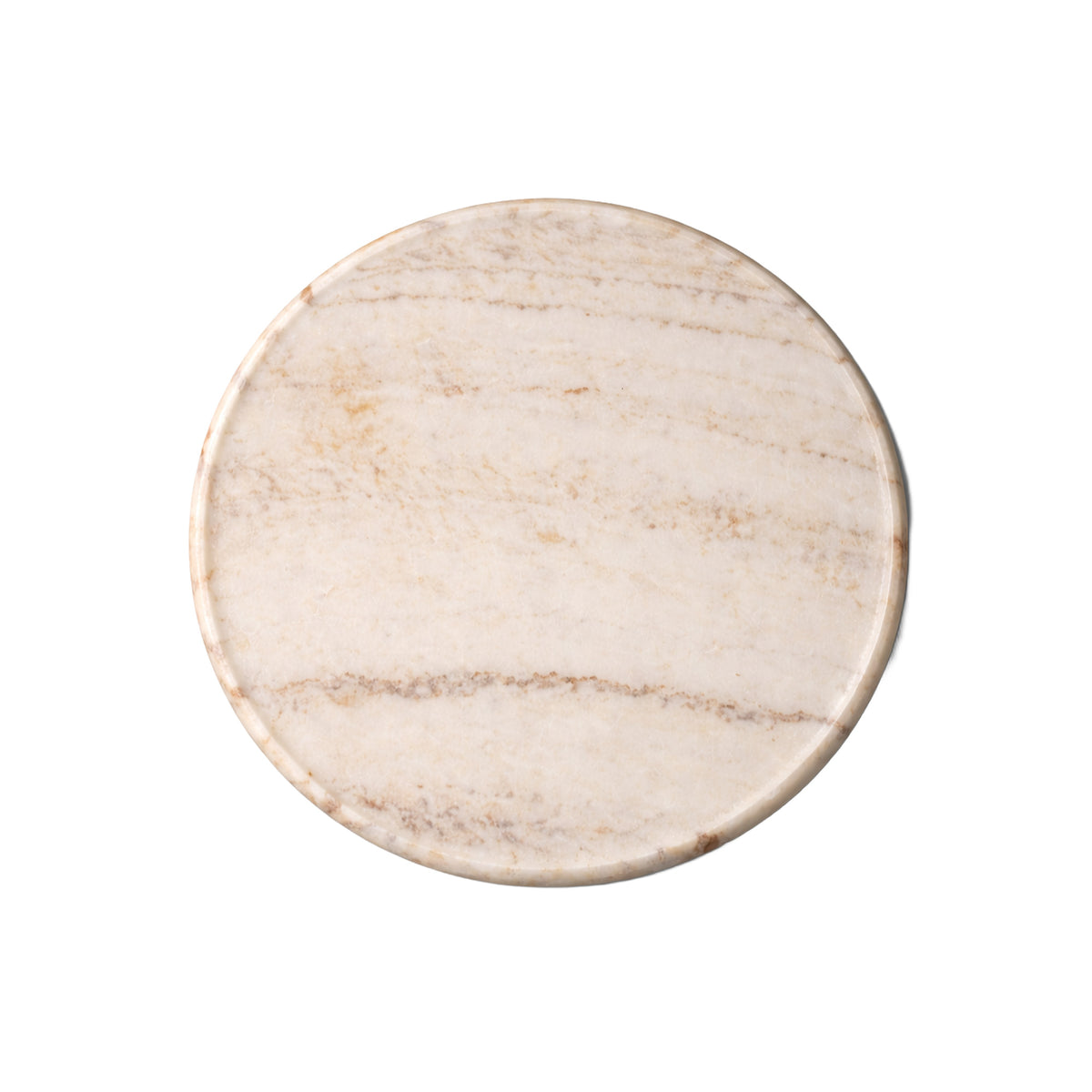 Scarlett yellow onyx round plate, large
