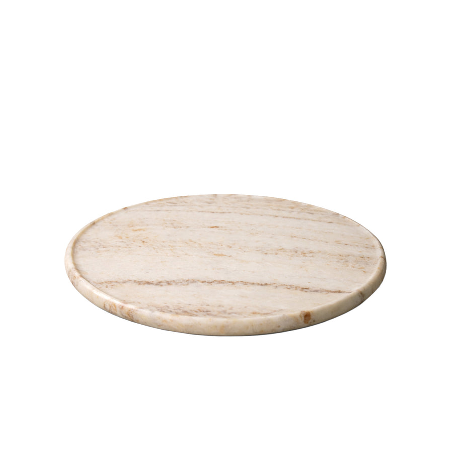 Scarlett yellow onyx round plate, large