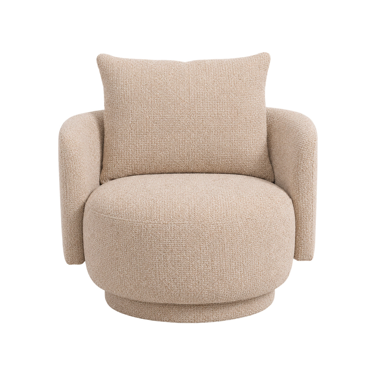 Elin beige round tub armchair