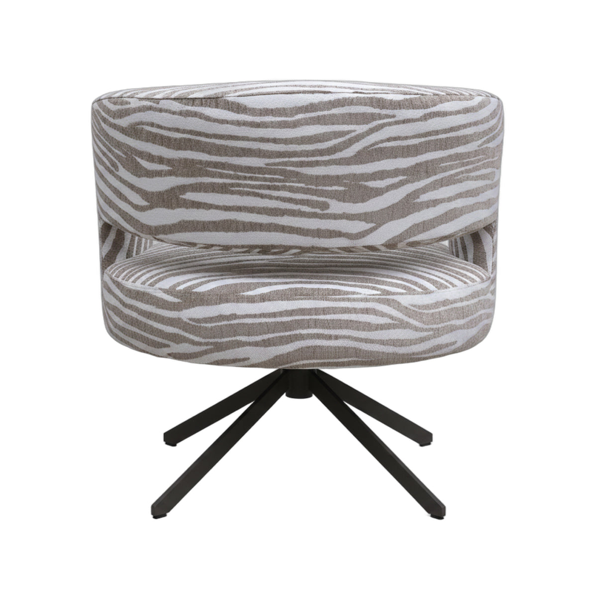 Baldr beige wavy-textured fabric dining chair