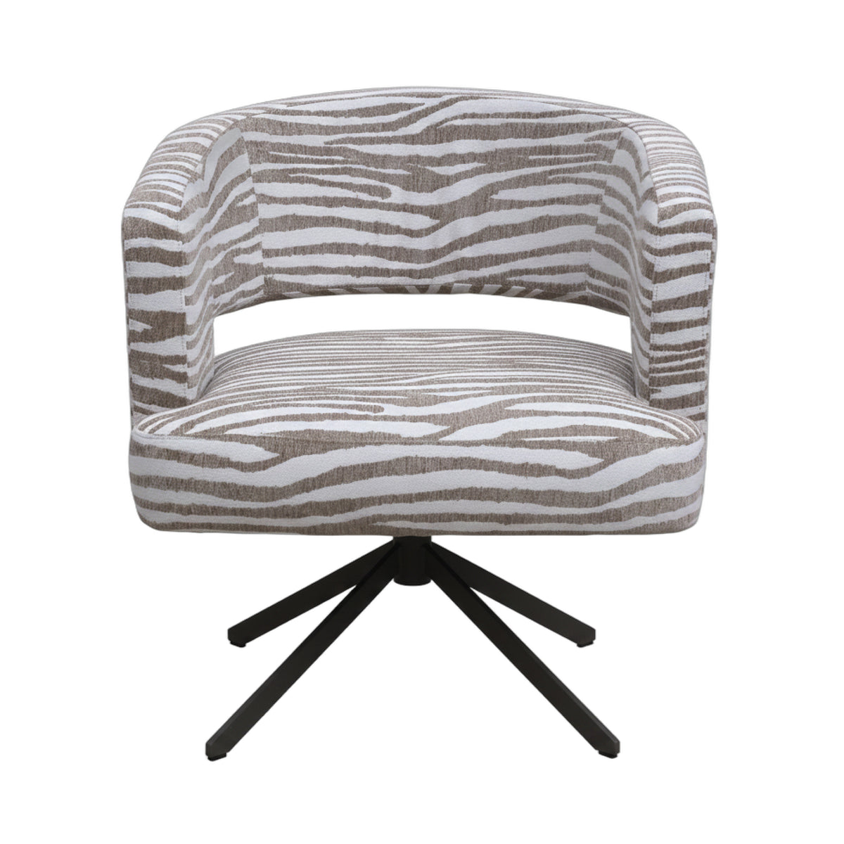 Baldr beige wavy-textured fabric dining chair