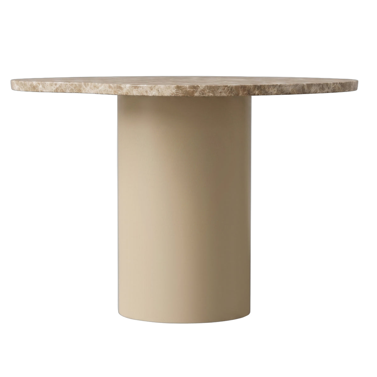 Lunaro beige organic marble coffee table, small, high