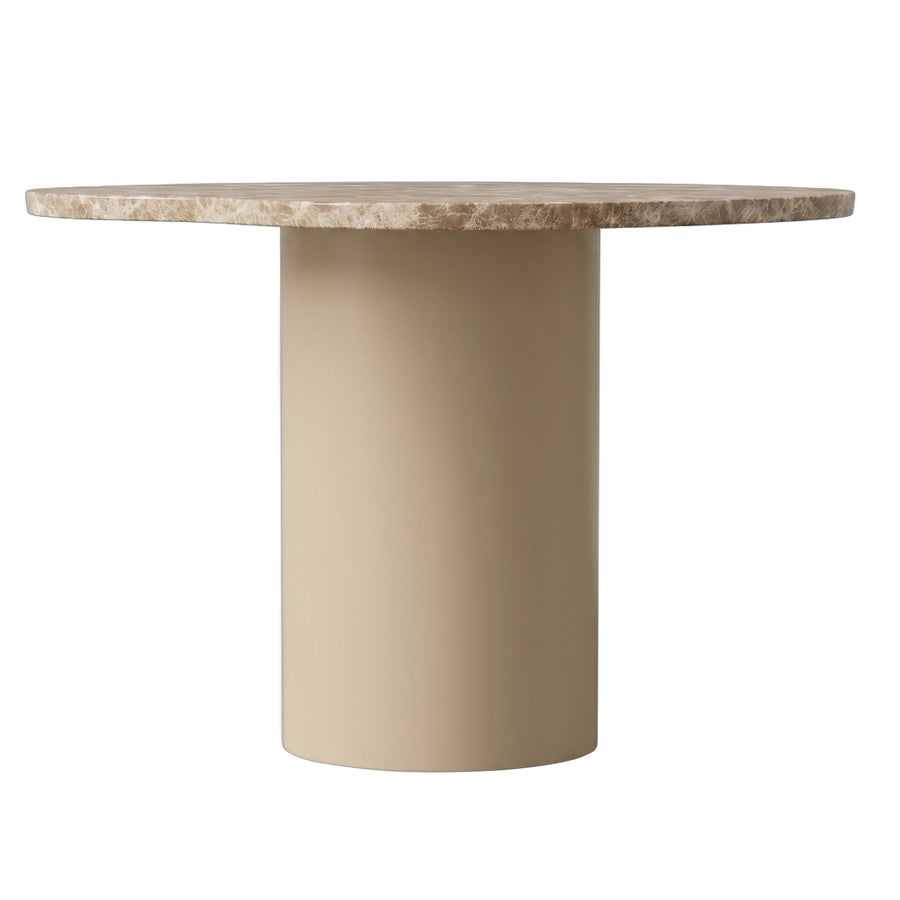 Lunaro beige organic marble coffee table, small, high