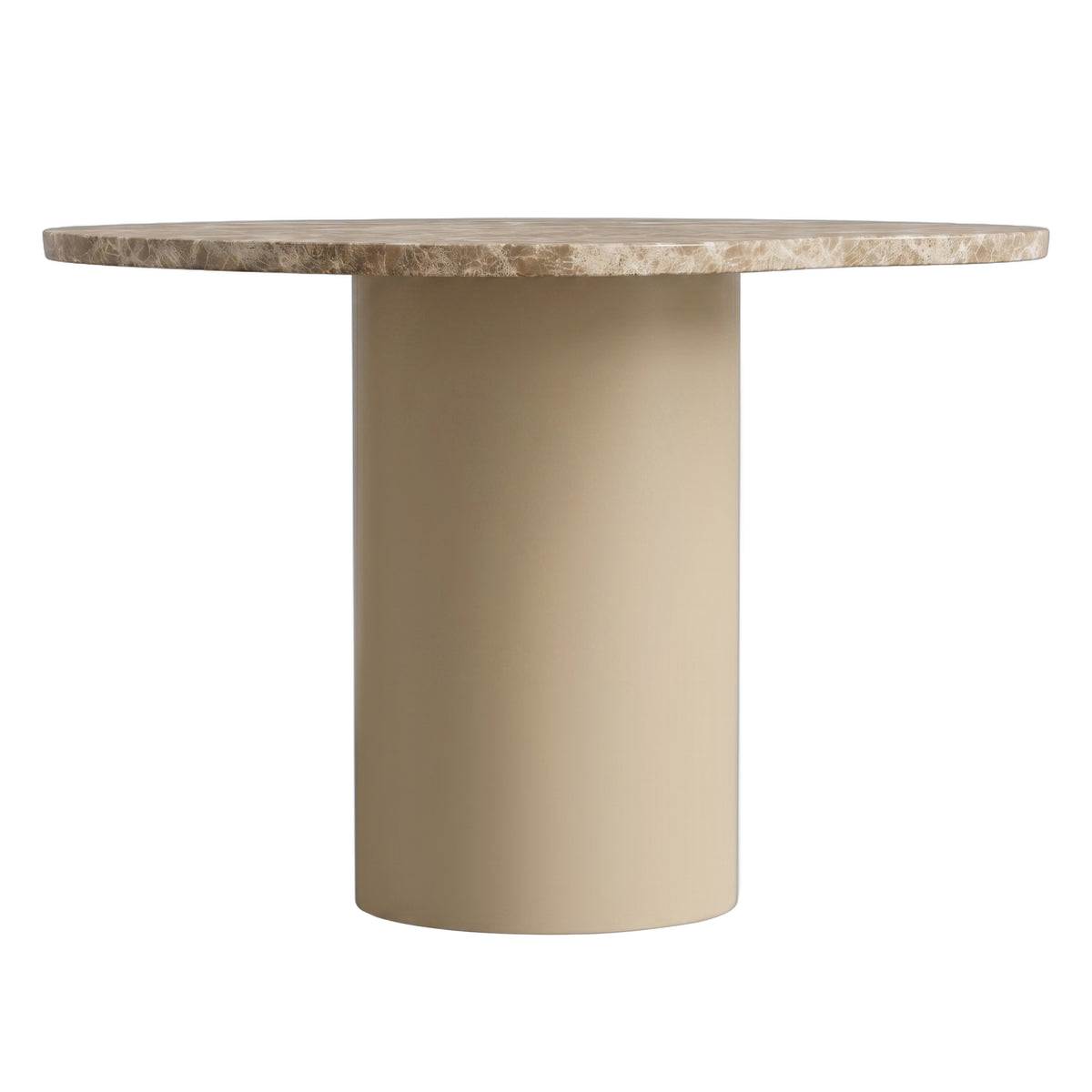 Lunaro beige organic marble coffee table, small, high