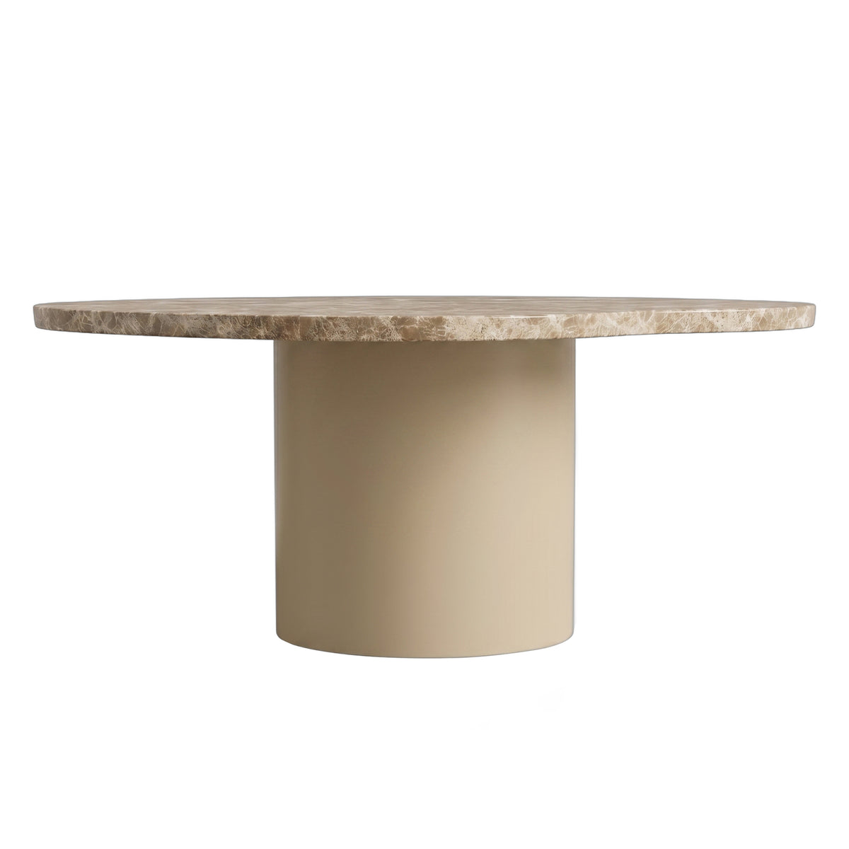 Lunaro beige organic marble coffee table, large, low