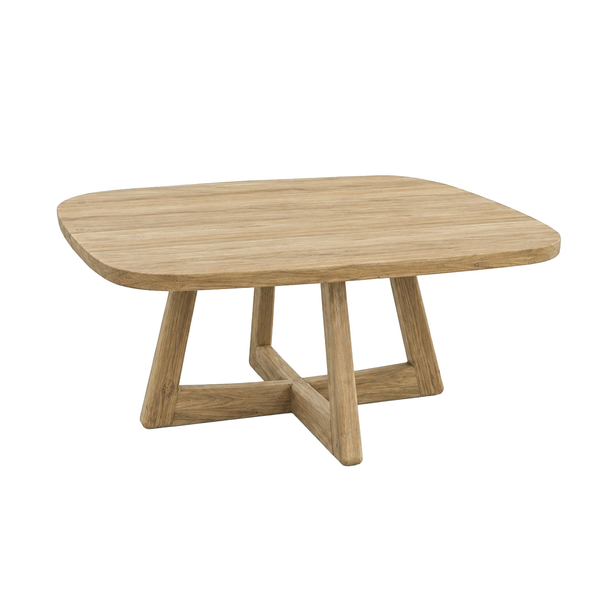 Danni natural teak square dining table, 160cm