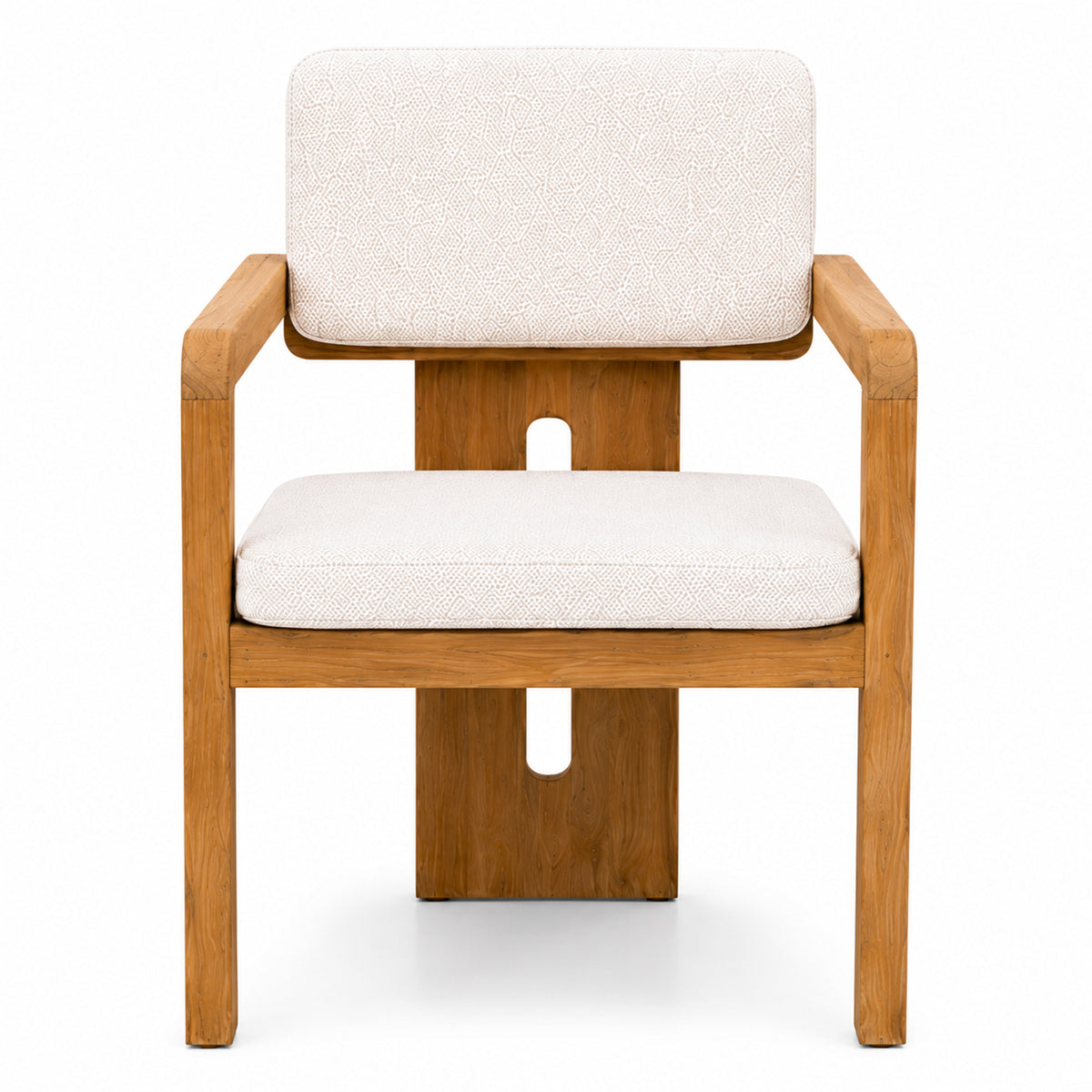 Danni natural teak dining chair with cushion