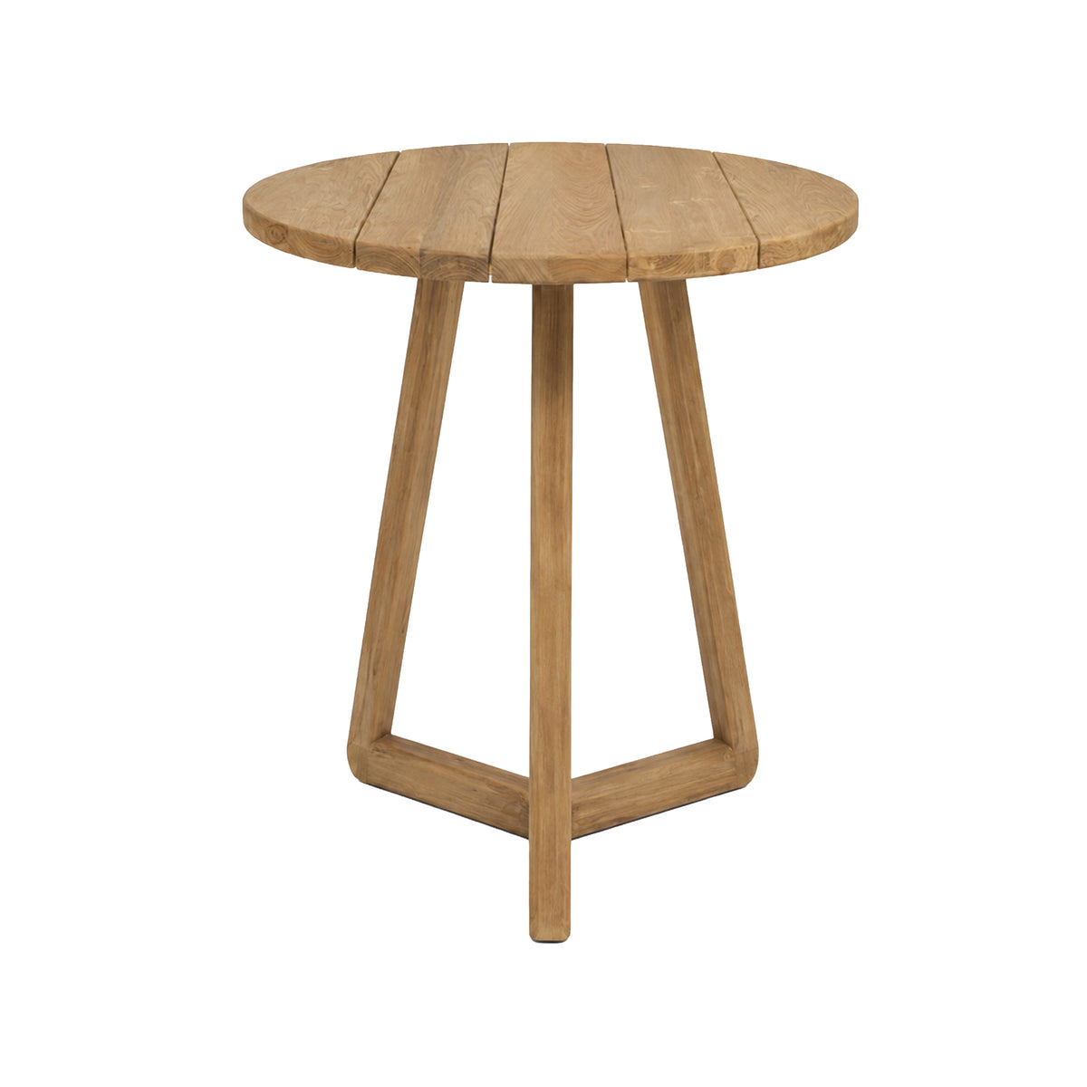 Danni natural teak bar table with cross base