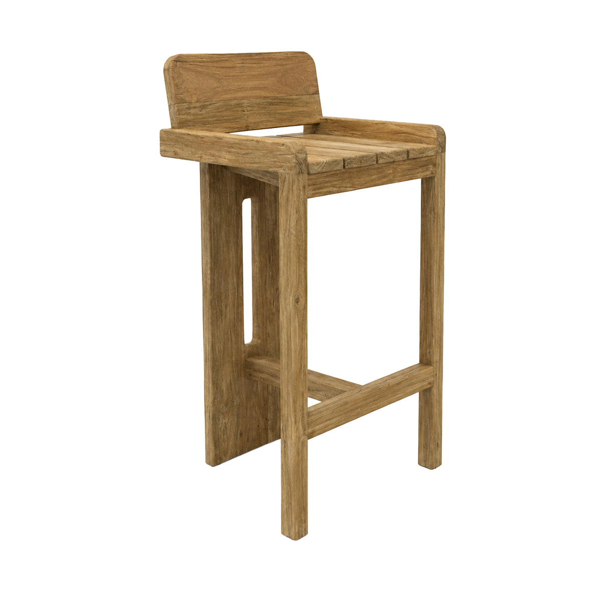 Danni natural teak bar chair with cushion
