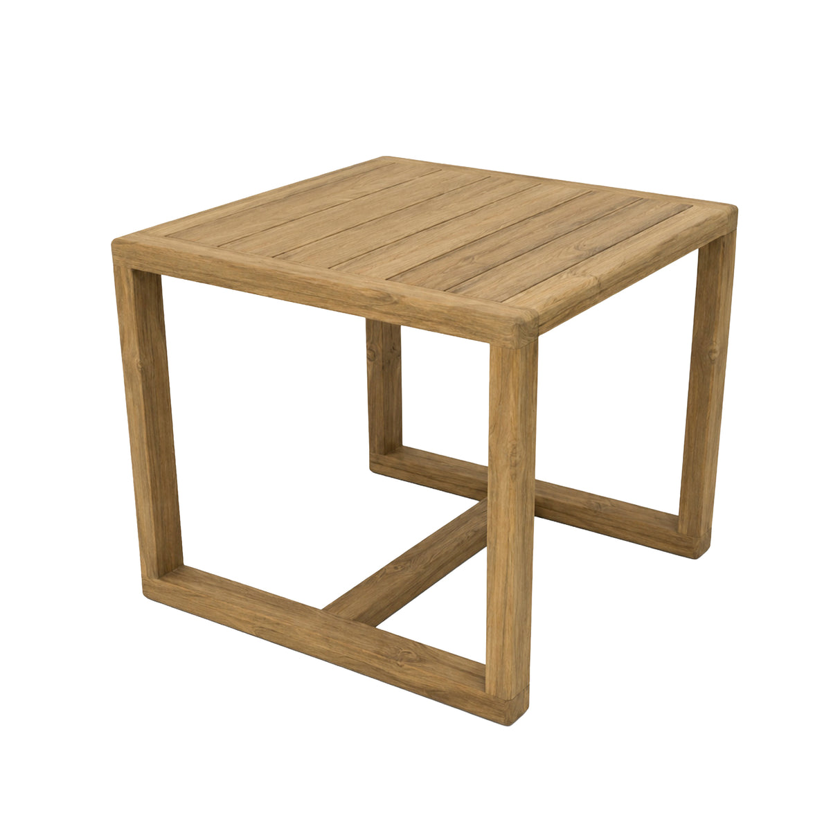 Beike natural teak cube coffee table