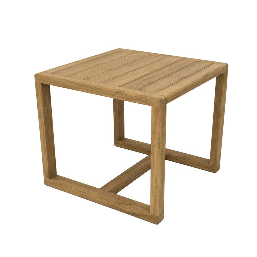 Beike natural teak cube coffee table