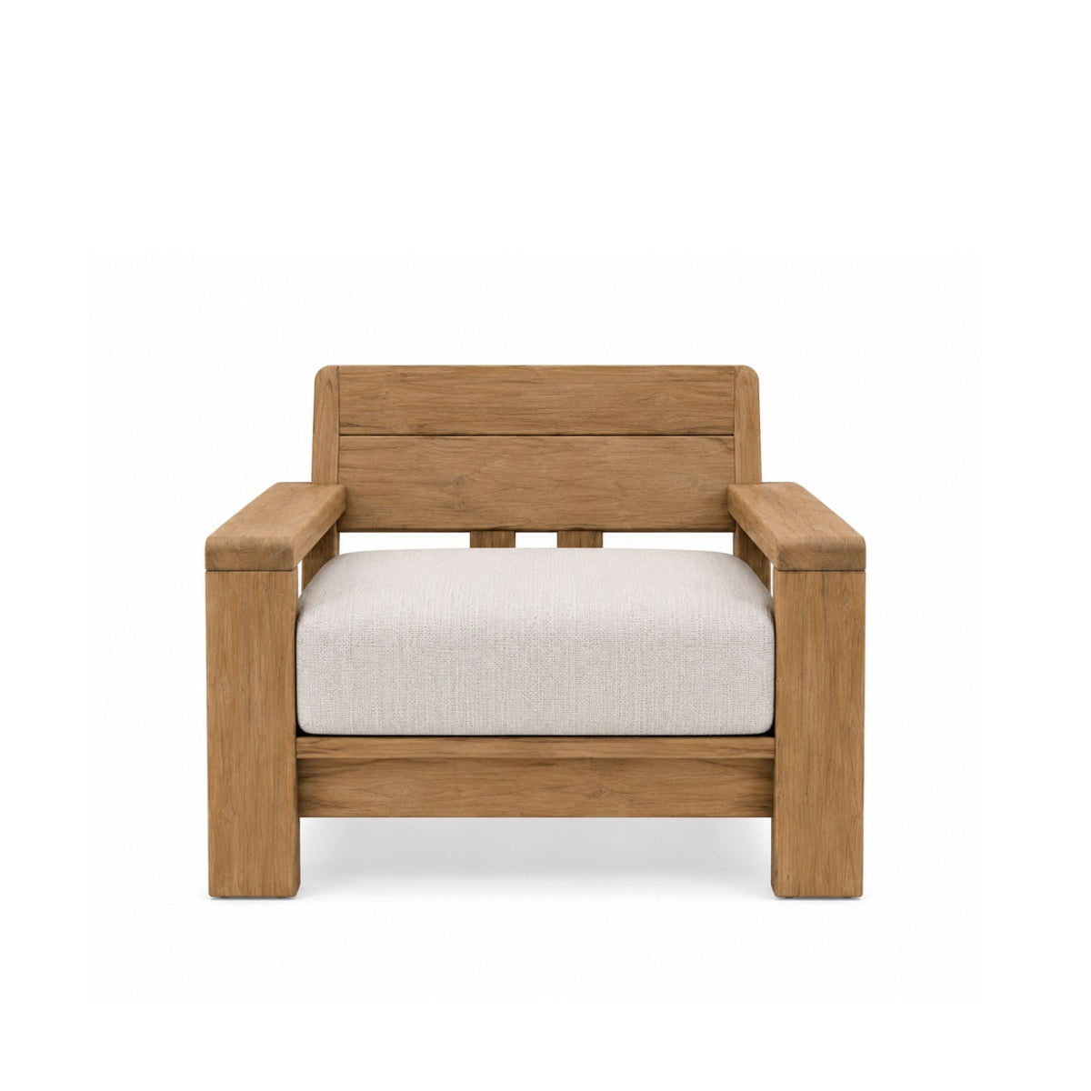 Danni natural teak armchair with cushion