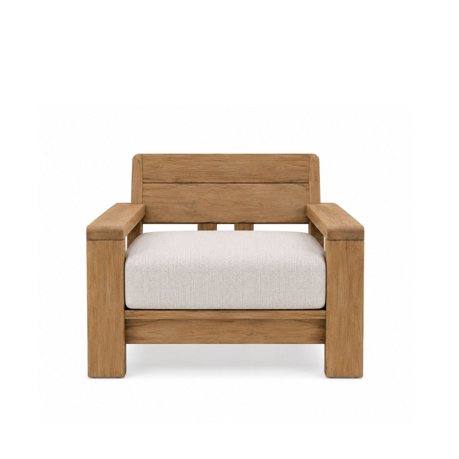 Danni natural teak armchair with cushion
