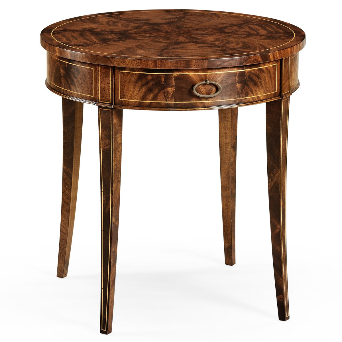 Round Antique Mahogany Side Table