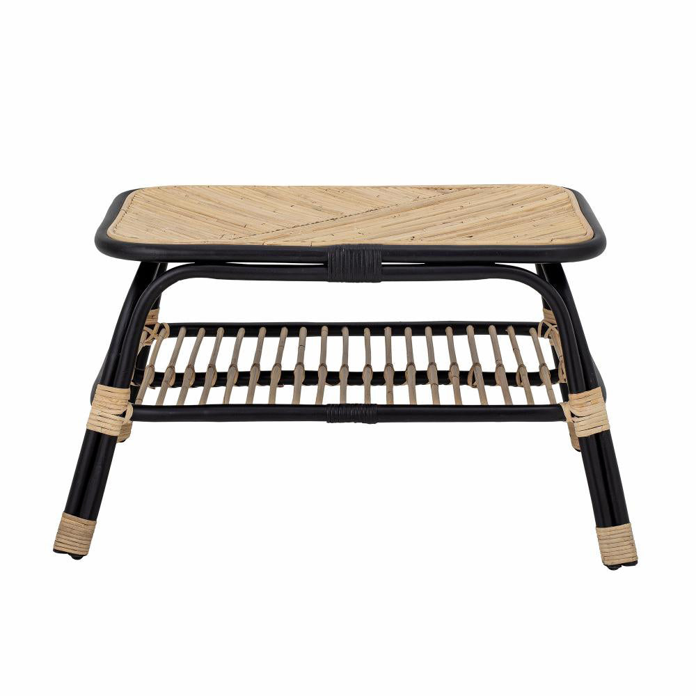 Loue Side Table - Black Rattan
