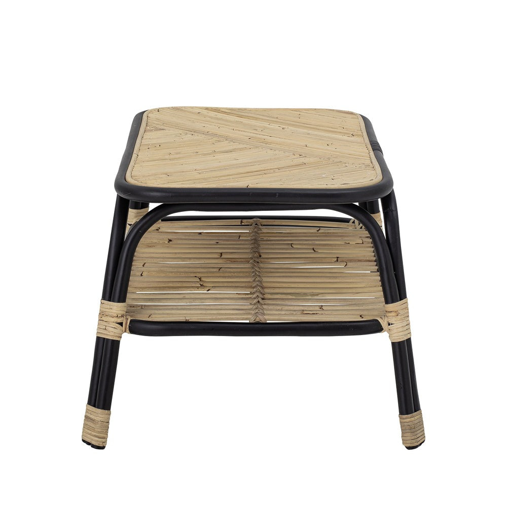 Loue Side Table - Black Rattan