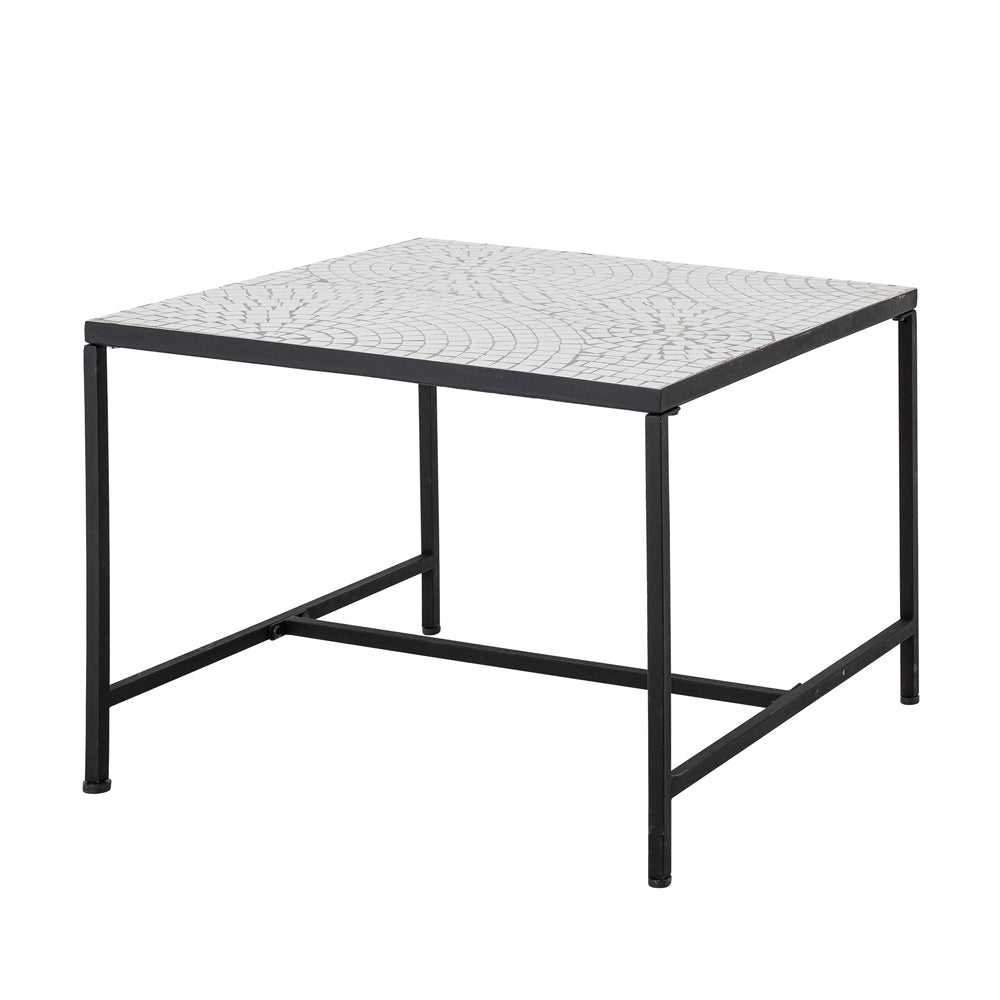 Niah Square Coffee Table - White Stone