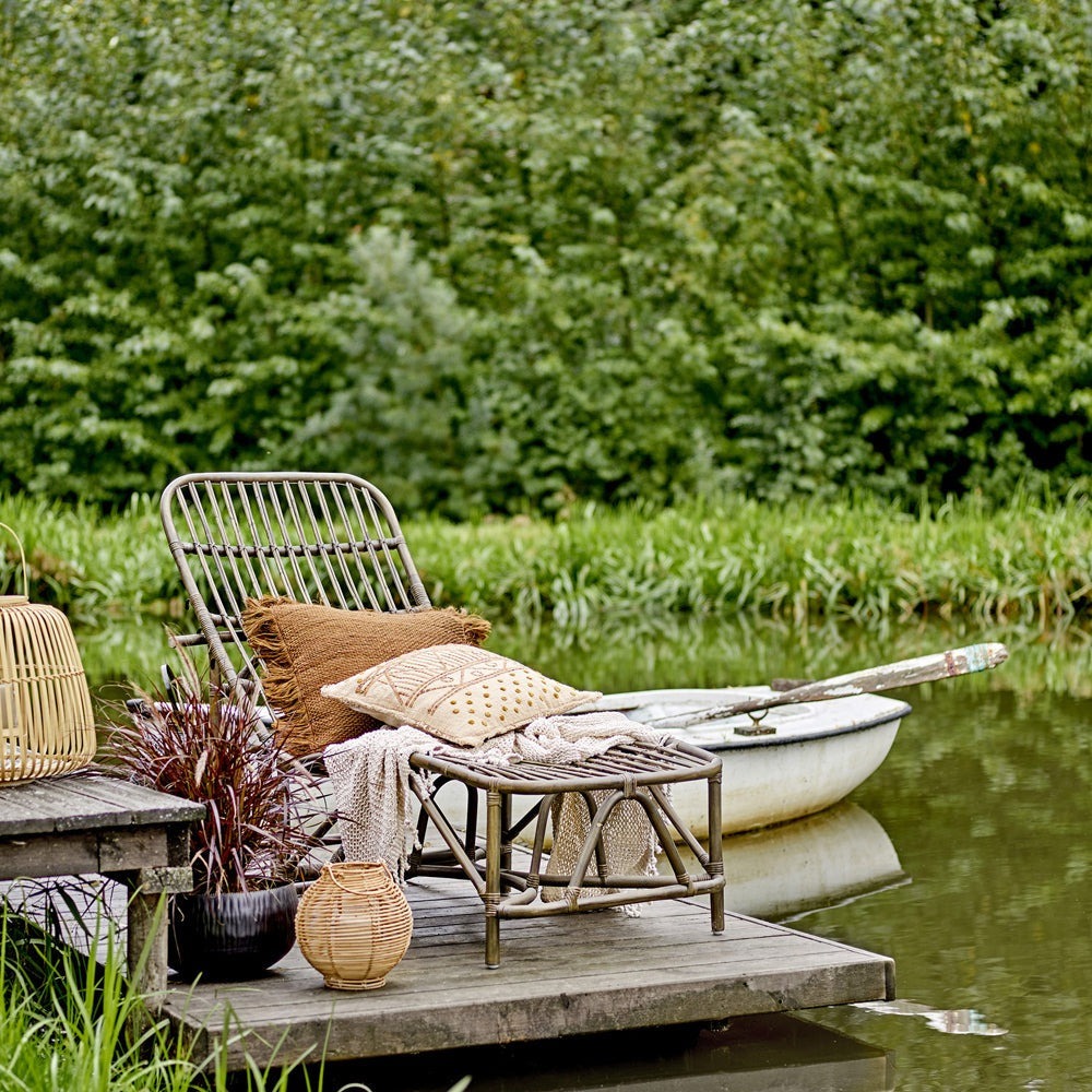 Dione Deck Chair - Brown Rattan