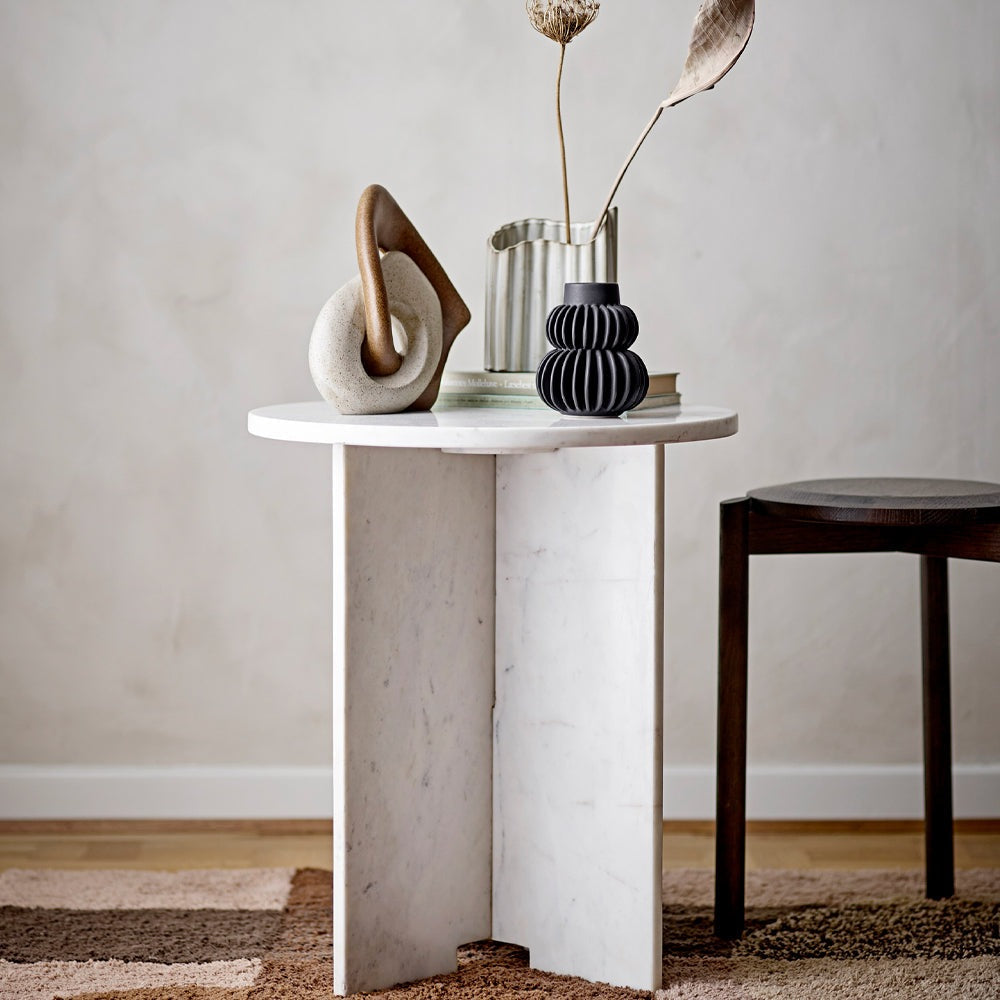 Jasmia Sidetable - White Marble
