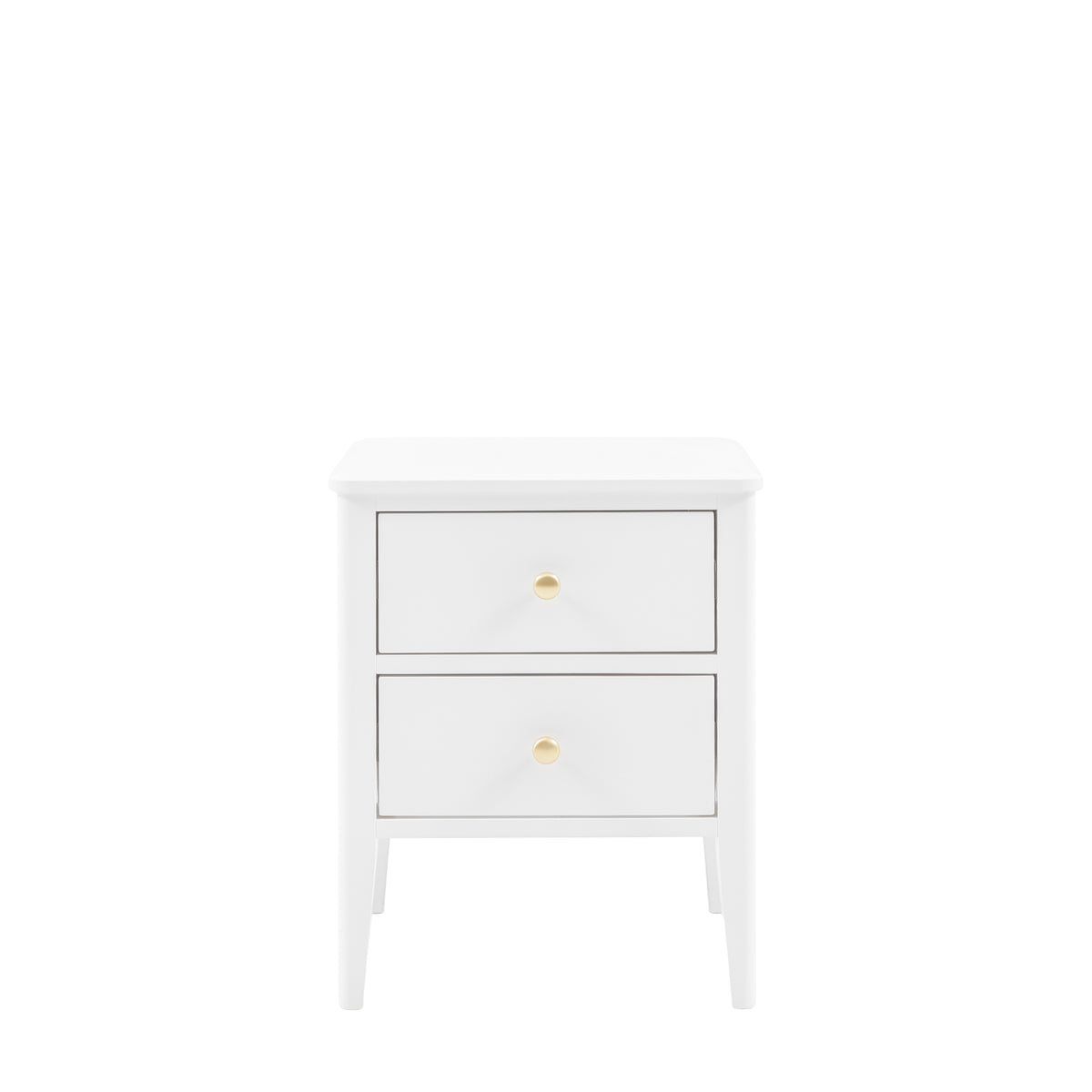 Acton 2 Drawer Bedside White