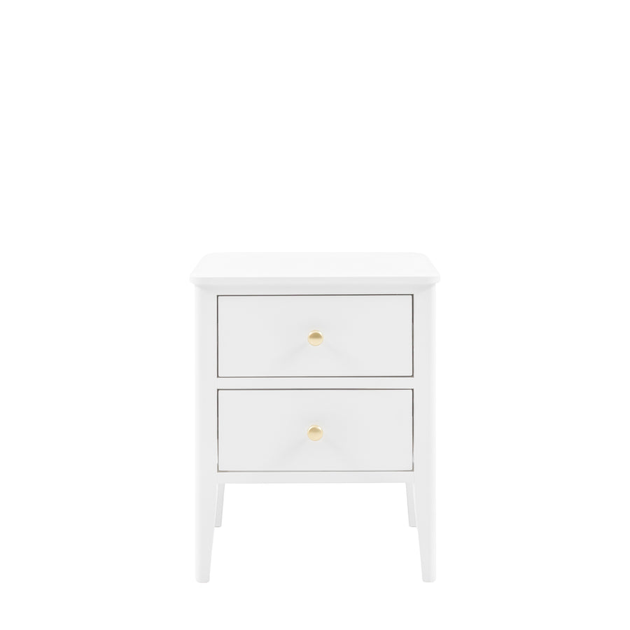 Acton 2 Drawer Bedside White