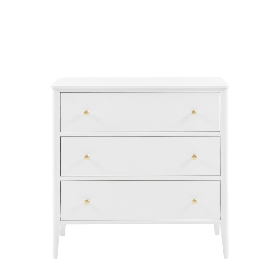 Acton 3 Drawer Chest White