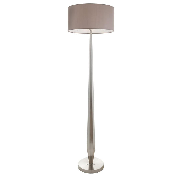 Aisone Brushed Nickel Floor Lamp in brushed nickel and brown — alternative angle