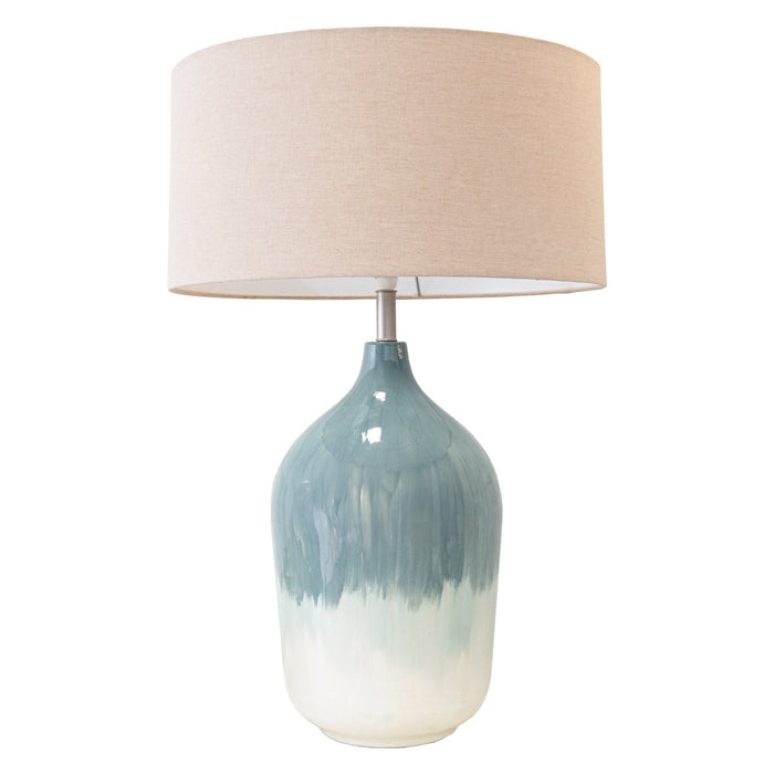 Aketa Coast Table Lamp in gloss cream — detail