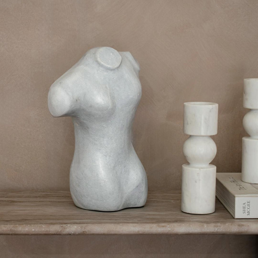 Angelis W18 Torso in polished white — detail