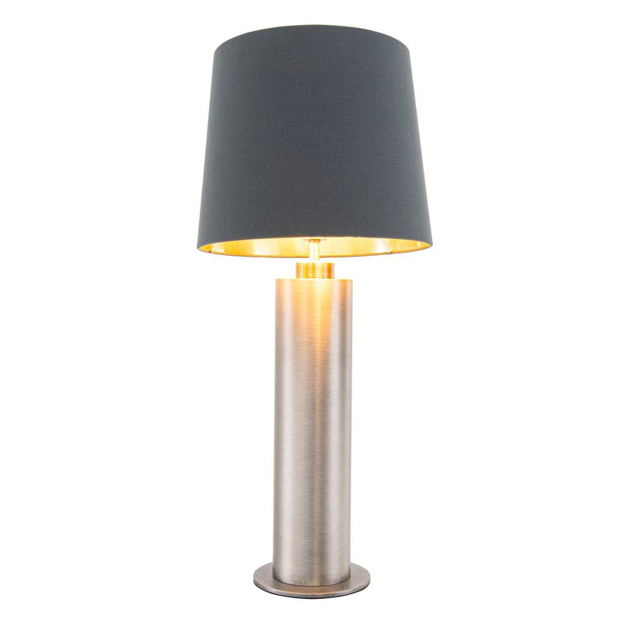 Aniene Table Lamp in brushed gunmetal and charcoal — detail