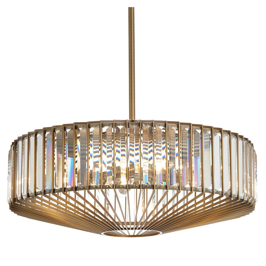Aprica Pendant Light in antique brass — front view