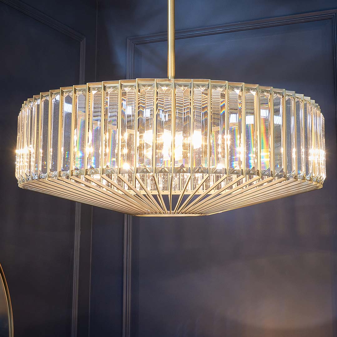 Aprica Pendant Light in antique brass — alternative angle