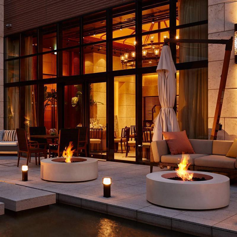 Ark 40 Bioethanol Fire Pit Table - Bone - EcoSmart Fire