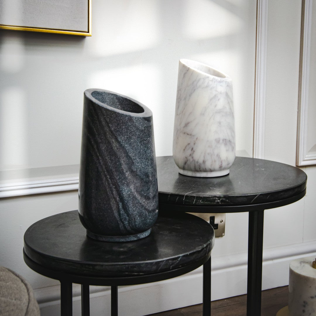 Arlet Vase in polished white — alternative angle