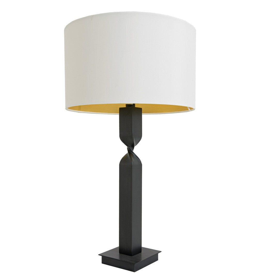 Arlette Table Lamp in brass and cream — alternative angle