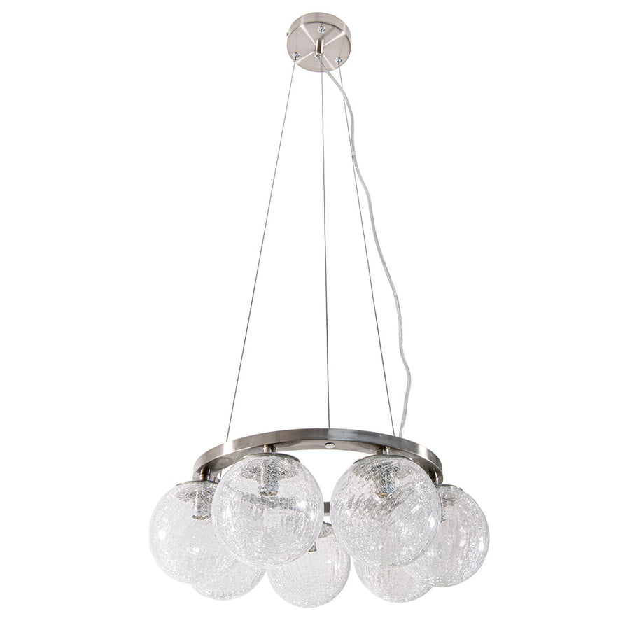 Armati 7 Light Pendant in satin nickel — front view