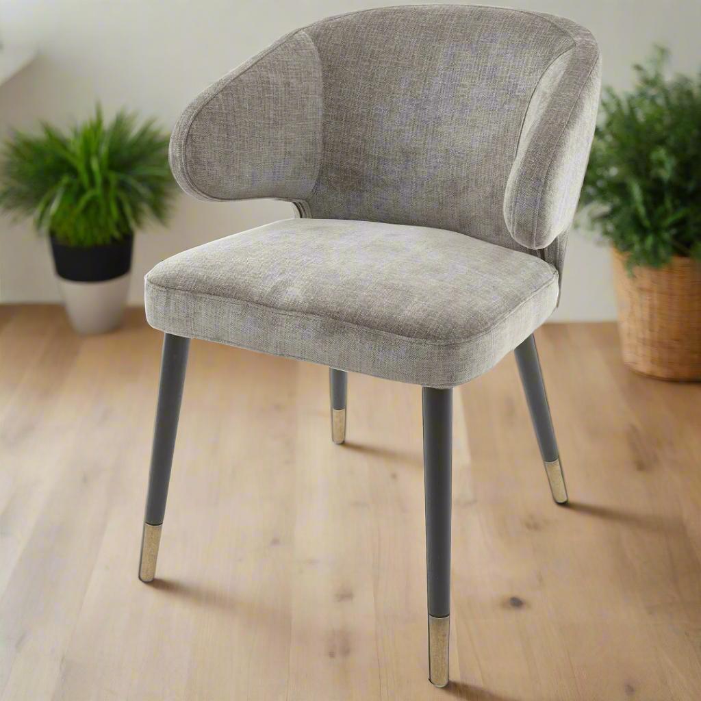 Arrone Mouse Chenille Chair — front view