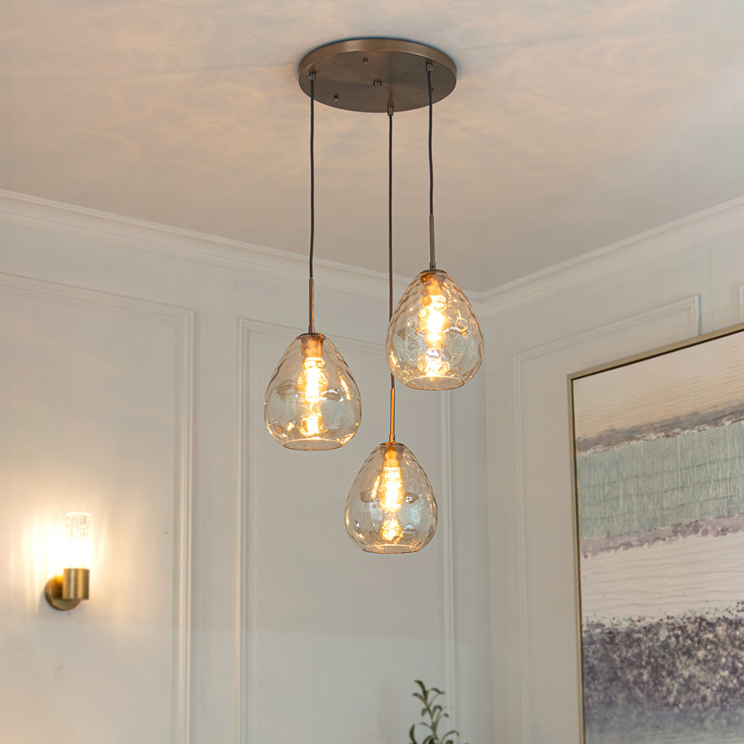 Astley Three Pendant - Brushed Muted Bronze