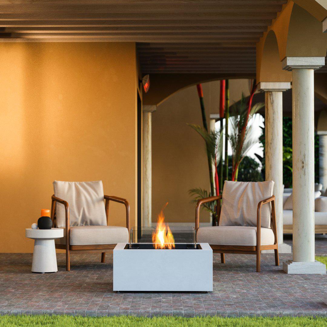 Base Bioethanol Fire Pit Table - Bone - EcoSmart Fire