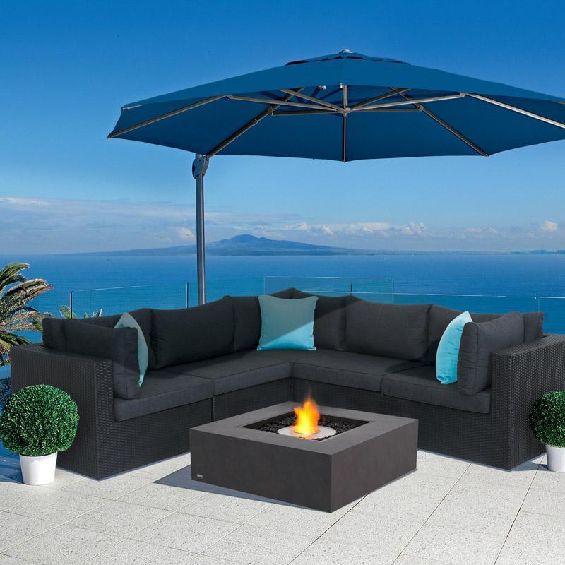 Base Bioethanol Fire Pit Table - Graphite - EcoSmart Fire