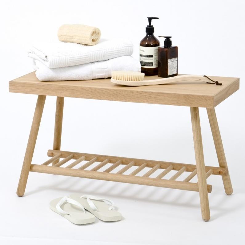 Bench 75 Seat with Storage - Natural Oak