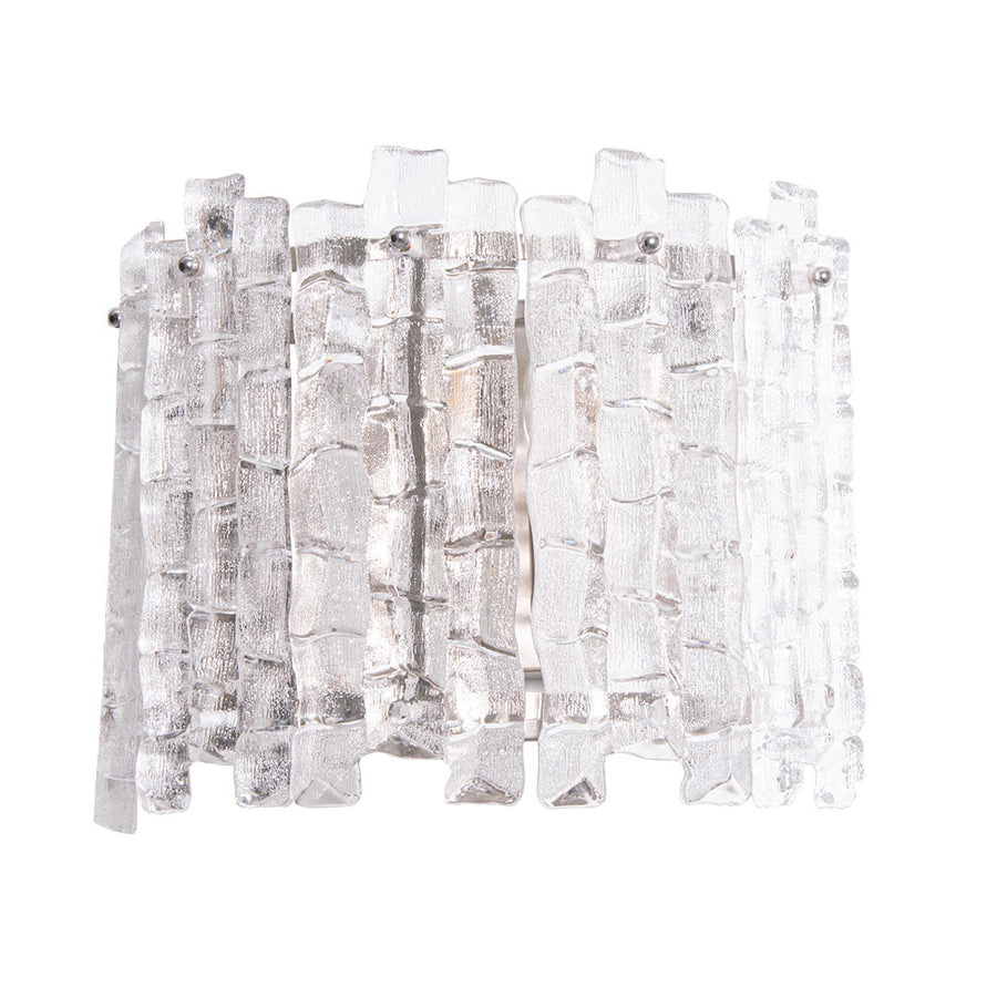 Benci Wall Lamp in satin nickel — front view